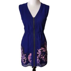 Guess Brand Zip Front Dress XS Floral